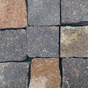 piso en porfido de 10 x 10